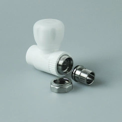 Кран шаровой 25 х 3/4' прямой для радиатора полипропиленовый PPR белый Кран шаровой 25 х 3/4' прямой для радиатора полипропиленовый PPR белый