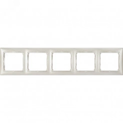 VALENA Рамка 5 постов горизонтальная жемчужная