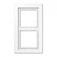 Рамка 2-я для горизонтальной/вертикальной установки  Серия- LS-Design  Материал- дуропласт  Цвет- белый