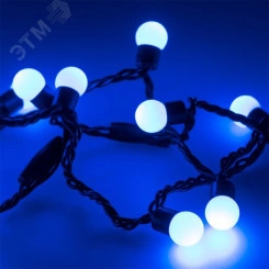 Гирлянда светодиодная декоративная ARD-BALL-CLASSIC-D17.5-20000-BLACK-200LED BLUE (230V, 14W) (ARDCL, IP65)