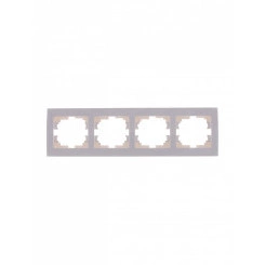 Рамка RAIN 4-ая горизонтальная белая с боковой вставкой