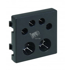 Connect Плата для ввода кабелей (2х13мм и 4х6мм) 45х45мм графит