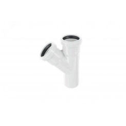 Тройник НПВХ 110х110 45 грпдусов ВК ШУМЭКС Тройник НПВХ 110х110 45 грпдусов ВК ШУМЭКС