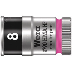 Головка торцевая шестигранная 8790 HMA HF Zyklop DR 1/4 с функцией фиксации крепежа 8 x 23 мм Головка торцевая шестигранная 8790 HMA HF Zyklop DR 1/4 с функцией фиксации крепежа 8 x 23 мм