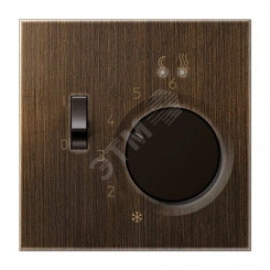 Накладка для регулятора подогрева пола   Серия LS990  Материал- металл  Цвет- античная латунь