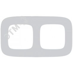 Valena ALLURE Рамка 2 поста Белое стекло универсальная