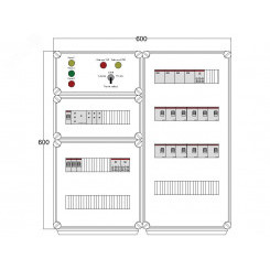 Щит управления электрообогревом DEVIbox HS 12x1700 D316 (в комплекте с терморегулятором и датчиком температуры)