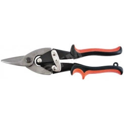 Ножницы по металлу усиленные CrV Профи, прорезиненные ручки, прямые 250 мм