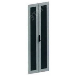 Дверь двустворчатая перфорированная для шкафов IT CQE 38U шириной 800 мм черн