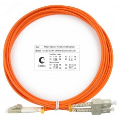 Шнур оптический duplex 3м LC-SC 62,5/125 mm  LSZH FOP-62-LC-SC-3m