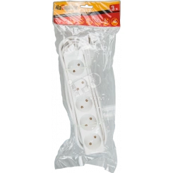 Удлинитель бытовой  5 розеток шнур 3м без заземления