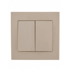 Выключатель RAIN двойной крем Выключатель RAIN двойной крем