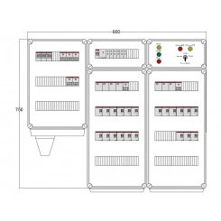 Щит управления электрообогревом DEVIbox HS 21x1700 D330 (в комплекте с терморегулятором и датчиком температуры) Щит управления электрообогревом DEVIbox HS 21x1700 D330 (в комплекте с терморегулятором и датчиком температуры)
