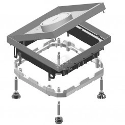Лючок с откидной крышкой квадратный               влагозащищенный