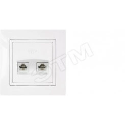 Беларусь Розетка двойная скрытая телефонная ТР24-054 Беларусь Розетка двойная скрытая телефонная ТР24-054