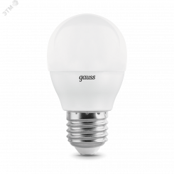 Лампа светодиодная LED 7 Вт 470 Лм 4100К белая E27 Шар (3 лампы в упаковке) Elementary Gauss