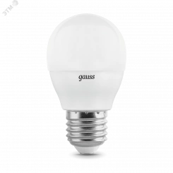 Лампа светодиодная LED 7 Вт 470 Лм 4100К белая E27 Шар (3 лампы в упаковке) Elementary Gauss