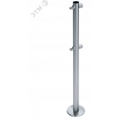 Стойка ограждения i-образная с 2-мя полупетлями под поворотную створку или секцию, 2 муфты Стойка ограждения i-образная с 2-мя полупетлями под поворотную створку или секцию, 2 муфты