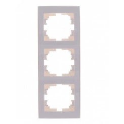 Рамка RAIN 3-ая вертикальная белая с боковой вставкой