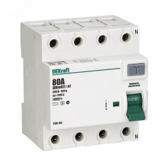 Выключатель дифференциального тока (УЗО) 4P 63А 300мА AC УЗО-03 6кА
