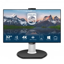 Монитор 31.5'' IPS, 3840x2160, 350 КМ/м2, 1300:1, 5мс, HDMIх2, DVI, VGA, DPх2, RJ45, USB-Hub, Speakers