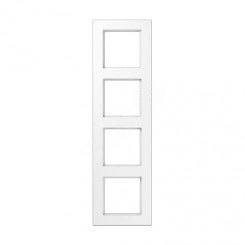 Рамка 4-я для горизонтальной/вертикальной установки  Серия- A550  Материал- термопласт. Цвет- белый