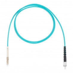 Шнур оптический коммутационный (патч-корд), LC-FC симплекс simplex OM3, нг(А)-HF, бирюзовый, 15 м