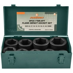 Набор головок торцевых ударных 1''DR, 24-50 мм, 9 предметов Набор головок торцевых ударных 1''DR, 24-50 мм, 9 предметов