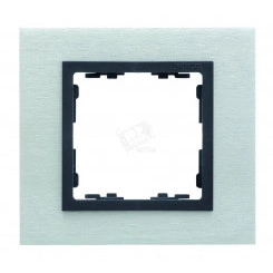 Рамка на 4 поста, S82N, сталь матовая - графит (металл)