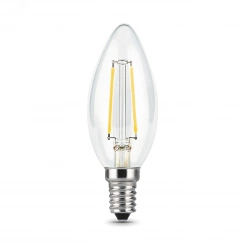 Лампа светодиодная LED 9 Вт 680 Лм 2700К теплая Е14 Свеча Filament Gauss