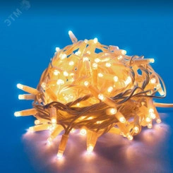 Гирлянда светодиодная 10м 120 светодиодов Теплый белый свет Провод белый Гирлянда светодиодная 10м 120 светодиодов Теплый белый свет Провод белый