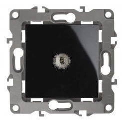 Розетка TV проходная, Эра12, чёрный, 12-3102-06 Розетка TV проходная, Эра12, чёрный, 12-3102-06