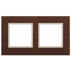 Рамка на 2 поста, дерево, Эра Elegance, дуб+сл.кость, 14-5302-09