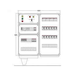 Щит управления электрообогревом DEVIbox HS 12x3400 D316 (в комплекте с терморегулятором и датчиком температуры)