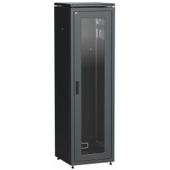 Шкаф сетевой 19' ITK LINEA N 47U 600х600мм стеклянная передняя дверь черный