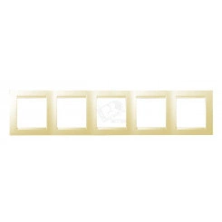 Simon15 Рамка на 5 постов слоновая кость