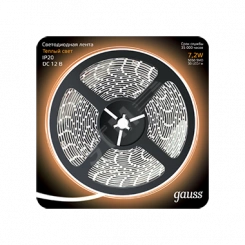 Лента светодиодная LED 5050/30-SMD 7.2W 12V DC теплый белый 5м Лента светодиодная LED 5050/30-SMD 7.2W 12V DC теплый белый 5м