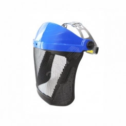 Щиток защитный лицевой НБТ3 СТАЛЬ Expert (термостойкий и ударопрочный, стальная крупноячеистая сетка, козырек уменьшенного размера, наголовное крепление ZEN®, защита от высокоскоростных твердых частиц с низкоэнергетическим ударом, -50°C + 130°C)