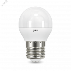 Лампа светодиодная LED 7 Вт 550 Лм 4100К белая Е27 Шар шаг. диммирование Black Gauss