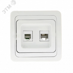 Лондон Розетка RJ45+Phone белая Лондон Розетка RJ45+Phone белая