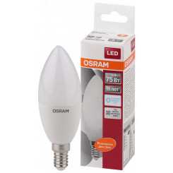 Лампа светодиодная LED 7,5Вт Е14 6500К  806лм свеча 230V FR В (замена 75Вт) OSRAM LS