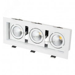 Светильник CL-KARDAN-S260x102-3x9W White (WH, 38 deg) (ARL, IP20 Металл, 3 года)