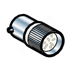 Элемент светодиодный BA9S 6В 1.2W белый Элемент светодиодный BA9S 6В 1.2W белый
