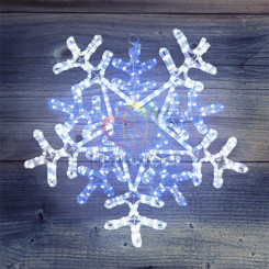 Фигура профессиональная световая Снежинка белая/синяя 60х60см с контролером