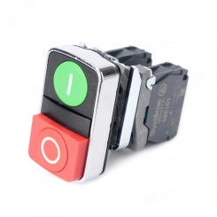 Кнопка SB4 двойн в сборе модуль 22мм зел I+красн выступ O металл 1НО+1НЗ Кнопка SB4 двойн в сборе модуль 22мм зел I+красн выступ O металл 1НО+1НЗ