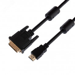 Шнур HDMI - DVI-D с фильтрами. длина 5 метров (GOLD) (PE пакет) REXANT