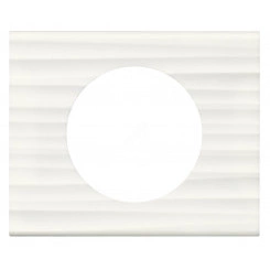 Рамка, однопостовая, Corian белый рельеф