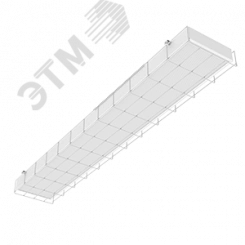 Светильник светодиодный ДПО-60Вт IP40 7200Лм 4000КS270 2.0 спортивный для образовательных           учреждений накладной 1200*212*70мм Белый с        призматическим рассеивателем с защитной           решеткой Вартон