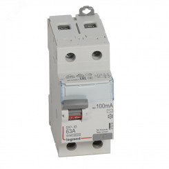 Выключатель дифференциального тока (УЗО) 2п 63А 100мА DX3 АC