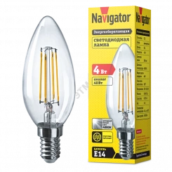 Лампа светодиодная LED 4вт Е14 белый свеча FILAMENT Лампа светодиодная LED 4вт Е14 белый свеча FILAMENT